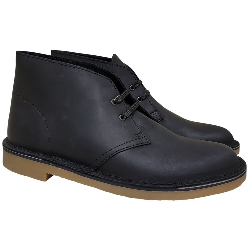 Clarks Men Bushacre 3 Dress Chukka Ankle Boots Size US 11M Black Leather